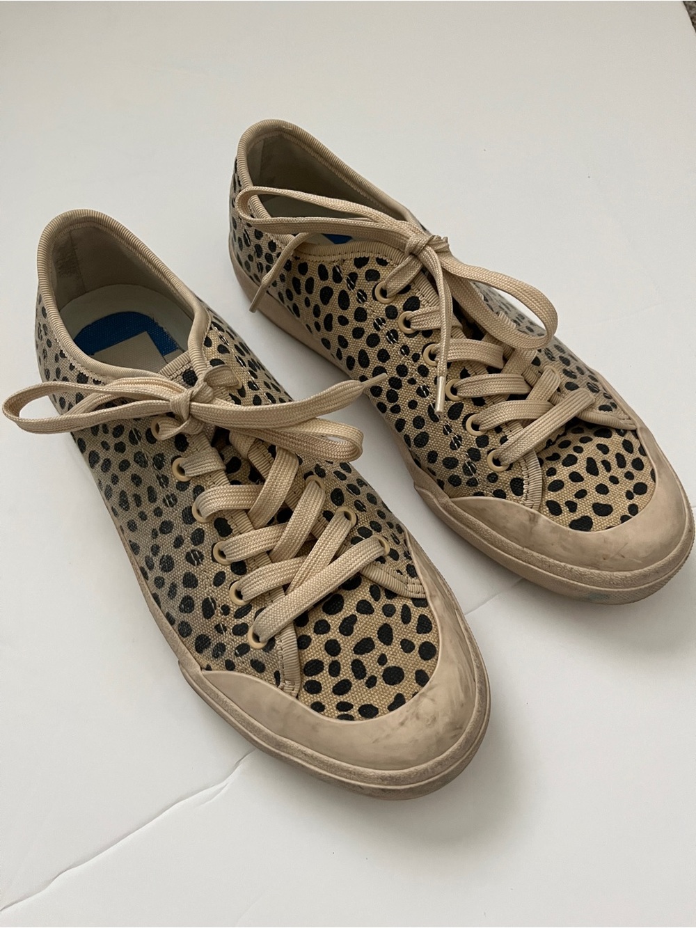 Dolce Vita Clear Beige Leopard Print Women's Sneakers